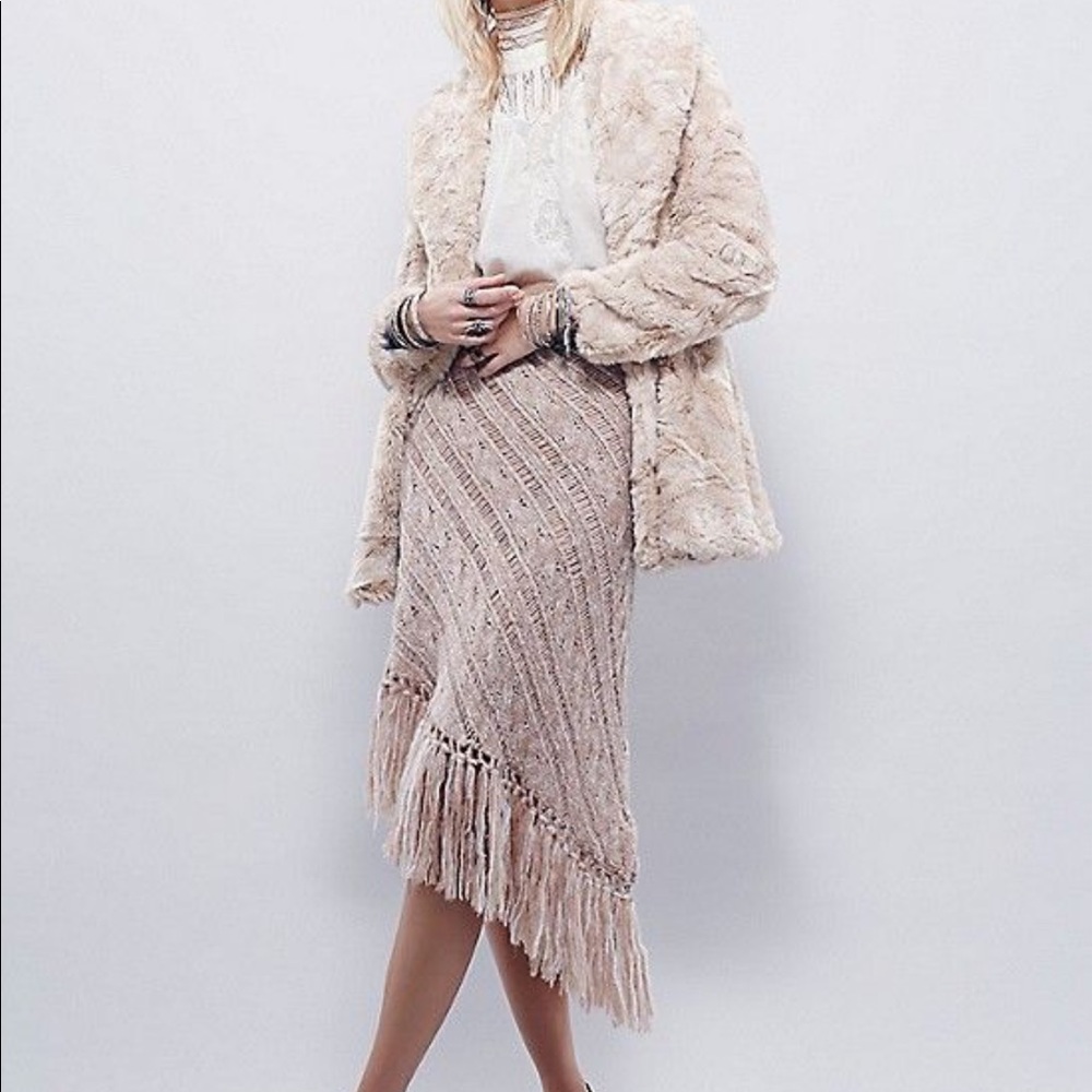 Free People Asymmetrical Sweater Skirt